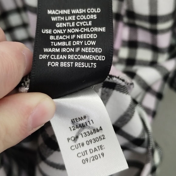 Torrid Flannel Hooded Anorak Coat Pink Ivory Black Plaid Jacket Women’s Size 0X - Picture 9 of 9